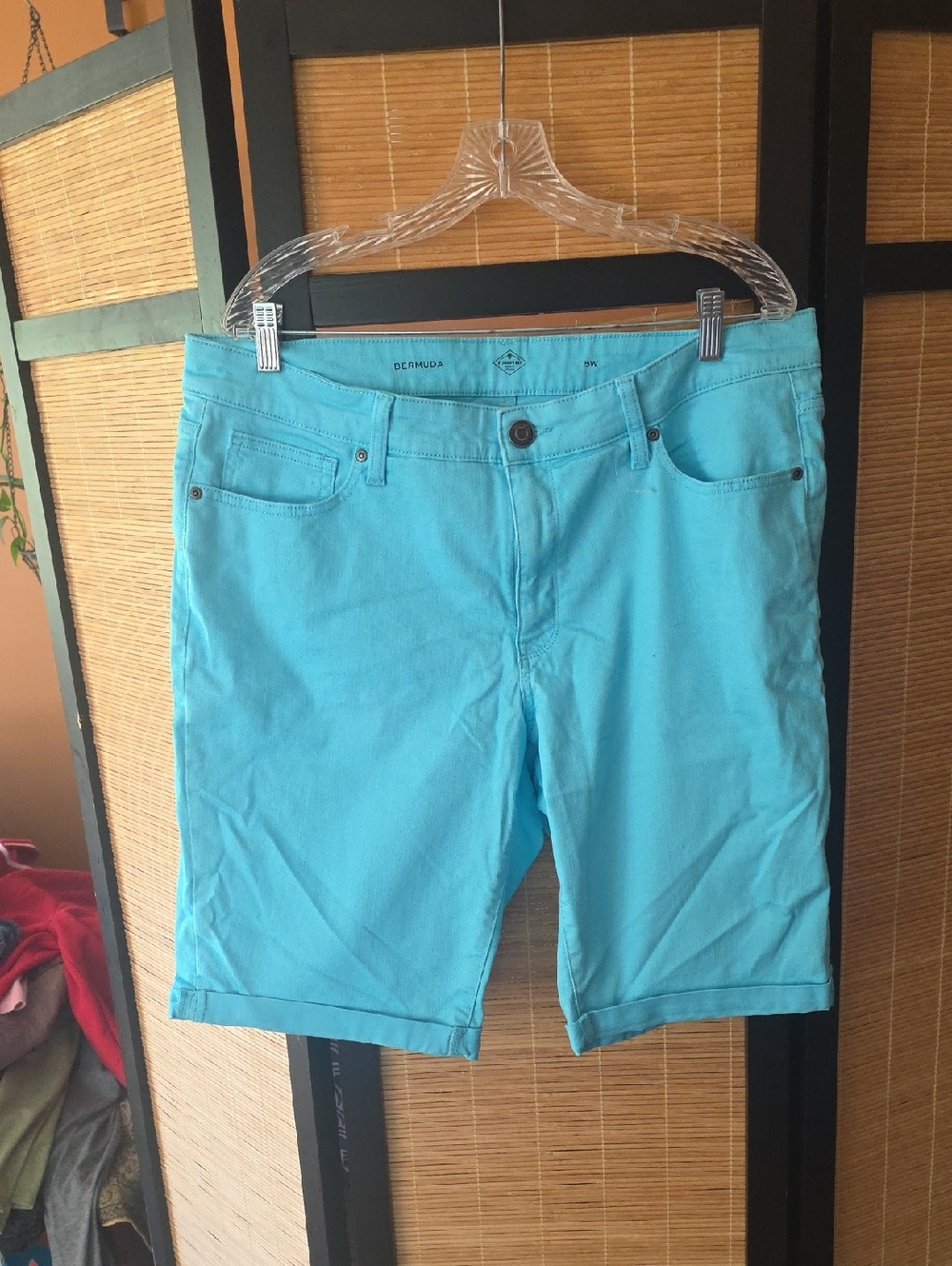 St. John's Bay Turquoise Bermuda Shorts